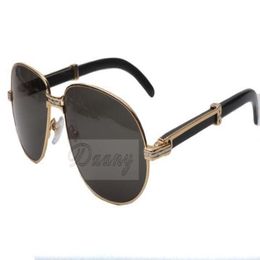 Factory Outlet New Natural Black Horn Sunglasses 566 Exquisite Eyeglasses Metal Frame Sunglasses Size 61-16-140mm; Fashionable 249Q