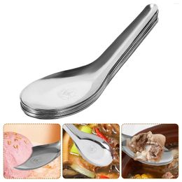 Spoons Flat Bottom Spoon Small For Dessert Replaceable Dinner Metal Table Eating Convenient Soup