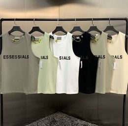 Ess Mens Tank Top t Shirt Trend Brand Three-dimensional Lettering Pure Cotton Lady Sports Casual Loose High Street Sleeveless Vest Eu Casual fashion new