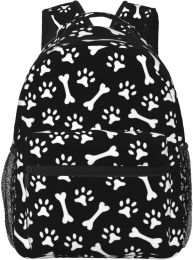 Carrier Colorful Dog Paw Print Backpack Cute Bookbags Laptop Bag Shoulder Bags Travel Hiking Camping Daypack for Men Women