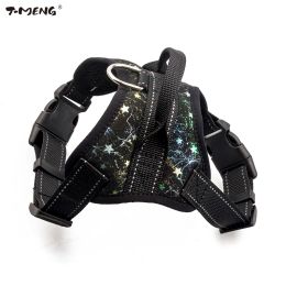 Harnesses TMENG New Pet Products Puppy Small Dog Harness Cat Vest High Quality Pu Leather Pet Dogs Harness K9 Medium Large Dog Supplies