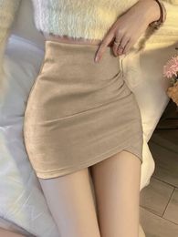 Skirts Irregular Pleated Hip Half Length Anti Slip Faldas Fashion Korean Style Clothes For Women