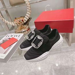 Casual the Early 2022, New Rhinestone Mid Heel Thick Sole Daddy Female Ouyang Nana Are Same Type High Rise Sneakers