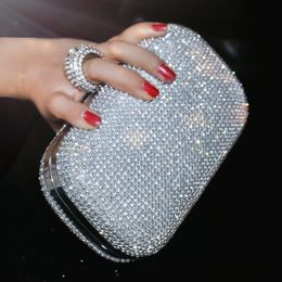 Evening Clutch Bags Diamond-Studded Evening Bag With Chain Shoulder Bag Women's Handbags Wallets Evening Bag For Wedding 240119