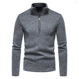 Men's Sweaters Warm Zipper Sweater Winter Jacket Solid Color High Collar Sweatshirts Pullover Jumpers Oversize Turtleneck Knitted S-2XL
