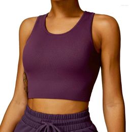 Active Shirts Seamless Yoga Vest Fitness Women's Underwear Training Wear Stretchy Workout Shockproof Bra Sexy Sports
