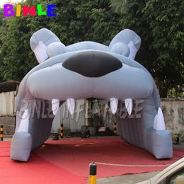 wholesale Durable Advertising Inflatables oxford 4.8x4.5x3.8 Metres advertising mascot inflatable bulldog tunnel entrance for football sports event