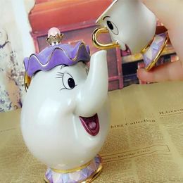 Cartoon Tea Set Beauty And Teapot Chip Cup Set Lovely Gift Creative Tea Milk Drinkware345T