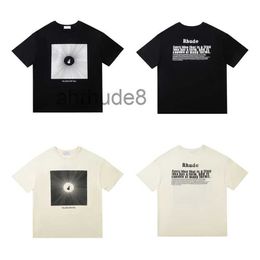 Designer Fashion Clothing Tees Tshirts High Quality Trend Brand Rhude Character Falling Abstract Loose T-shirt Couples Men Women Alike Cotton Streetwear KOZD