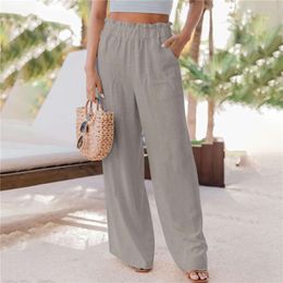 Designer women's clothing Summer New Women's casual Slim Stretch Candy Colour Pencil flare Camp pants Fashion ruffle edge patch bag wide leg pants Women's pantsBY4X