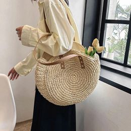 Evening Bags Fashion Straw Tote Bag Women Beach Holiday Female Shoulder Summer Handbag