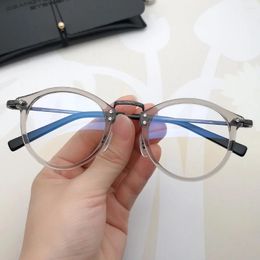 Sunglasses Frames Japanese Retro Men's And Women's Super Light Pure Titanium Full Frame Round Can Match Myopia Frame805