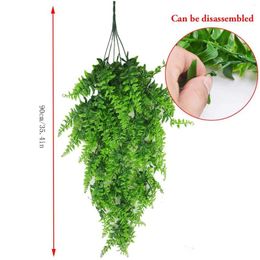 Decorative Flowers Artificial Ferns Persian Rattan Outdoor Plastic For Wall Indoor Hanging Baskets Wedding Sale