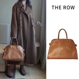 The Row Best quality Luxury Real Leather the Margaux15 Terrasse Tote Bags Margaux Bag Messenger Womens Cross Body Shoulder Designer Bags Men Clutch Handbag Weekend B