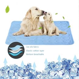 Brushes Pet Ice Silk Pad Dog Cat Pad Cool Pad Cooling Supplies Large and Small Pet Pad Hine Washable Summer Breathable Ice Pad