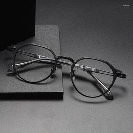 Sunglasses Frames Vintage Titanium Acetate Eyeglasses Frame Men Round Prescription Optical Glasses Women Designer Myopia Luxury Eyewear