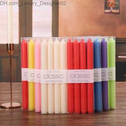 Candles Household candle European ic romantic wedding candlelight dinner smokeless long decorated candles candlestick white candle Q240127