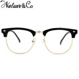 Fashion Sunglasses Frames Half Frame Eyeglasses Design Clear Lens Semi Rimless Woman Men Reading Glass Computer Eye Glasses 2021 N2274