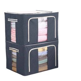 Clothes Storage Bins 2Pack Boxes Extra 66L Foldable Stackable Container Organizer 240125
