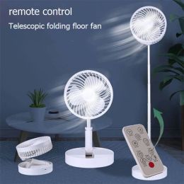 Fans Portable Fan Usb Rechargeable Folding Telescopic Floor Standing Fan Remote Control Mini Fans Outdoor Camping Cooling Fan