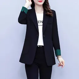 Women's Suits Fashion Slim Suit Jacket Long Sleeve Leisure Blazer Tops Spring Autumn Professional Female Outwear