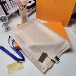 2024 Silks Cotton Blend Women Fashion Silken Scarf Designers Scarves Top Quality Silk Color-blocking Fringed Edges Size 180cmx70cm with Box 568ffff