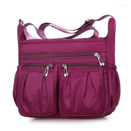 Evening Bags Nylon Shoulder Bag Women Waterproof Crossbody Multi-pocket Handbag Large Capacity Messenger Travel Oxford Gifts