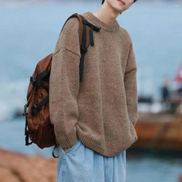 Men's Sweaters Men Round Neck Sweater Stylish Knitwear For Autumn Winter Soft Warm Or V-neck With Long Casual
