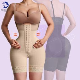 Women's Underwear Double High Compression Hourglass Girdle Waist Trainer Butt Lifter Post-operative Shorts Fajas Colombianas 240124