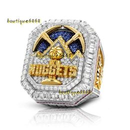 With Side Stones 2023 2024Nuggets Basketball Team designer adequate Ring With Wooden Display box Souvenir Men Fan Gift Drop Shipping