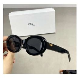 2024 Sunglasses Retro Cats Eye for Women Ces Arc De Triomphe Oval French High Street Drop Delivery Fashion Accessories 888fffff