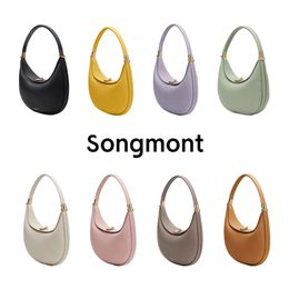 Top quality Songmont crescent moon Luxury handbag Designer bag strap calfskin travel Womens mens Cross Body Shoulder Bags Tote Underarm purse lady makeup Clutch Bag