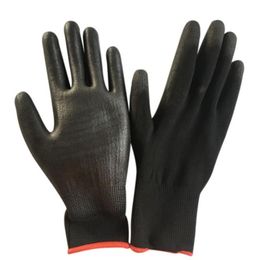 Breathable Working Gloves Nylon Dipped Labor Protection Gloves Anti-oil Anti-friction Antiskid Garden Cut Protection237h