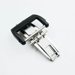 20mm Stainless Steel Folding Deployment Clasp for RM Rubber Leather Watch Band Strap238T