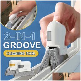 Cleaning Brushes Window Groove Brush Cleaning Cloth Slot Hand-Held Door Gap Keyboard Kitchen Floor Household Drop Delivery Home Garden Dhgdt