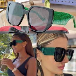 Official Latest Womens Sunglasses 0956 Oversized Frame Glasses Occhiali da Sole Firmati femminili Green Turquoise Emerald with Lar307w