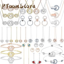 Sets Original 2023 Hollow Necklace Bracelet Earrings for Women Fine Jewellery Sets Charm Generation Beating Heart Spiral Romantic Gifts