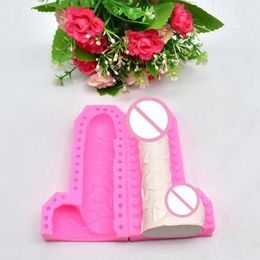 Men Penis Shape Silicone Molds 3D Form For Soap Chocolate Resin Gypsum Candle Cake Decoration Clay Dick Large Sexy Adult Mould T20289l