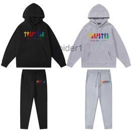 Trapstar Oversized Hoodie Mens Tracksuit Designer Shirts Print Letter Black and White Grey Rainbow Colour Summer Sports Fashion IF7G IF7G