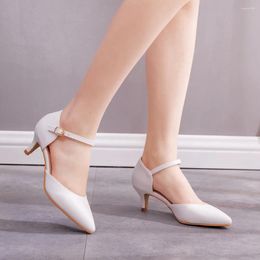 Dress Shoes Women Sandals Summer High Heels White Party Pumps Mary Janes Leisure Ladies Plus Size 42