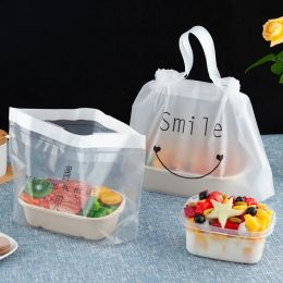 Cards New 50Pcs Food Packing Bag Biodegradable Drawstring Bags Plastic Baking Clothing Cosmetics Packaging Bags Lunch Box Carrying Bag