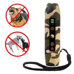 Repellents No Noise Ultrasonic Dog Repeller USB Rechargeable Anti Barking Device High Power LED Dog Bark Deterrent Device Pet Training Tool