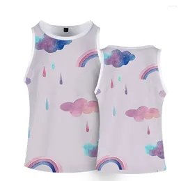 Women's Tanks Summer 2024 Various Cloud Print Patterns Casual Vest Cool And Comfortable Pullover Top Come Buy