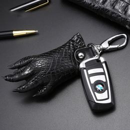 Real Crocodile Leather Paw Keychain Handmade Car key Men's Genuine Leather Crocodile Claw Key