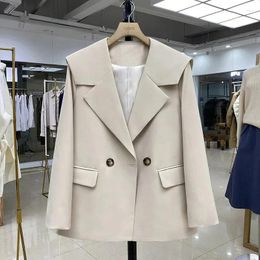 Women's Suits Korean Suit Jacket 2024 Spring Autumn Fashion Casual Short Long Sleeve Blazer Coat Female Outwear Tops Ladies TREW