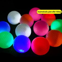 PGM Golf Flash Constant Brightness Ball Glow Multi color LED Light Night Course Ball 6pcs Random Colors 240124