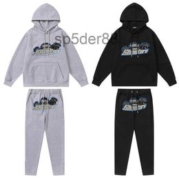 Trapstar Blue Thread Black Tiger Towel Embroidered Plush Hooded Sweater Closure Zipper Pants Casual Guard Cover K618