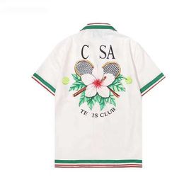 Designer Tshirts Herren Designer Casa Blanca T Shirt Casablanc Shirt Kurzmasao San Frau gedruckt Blumen Sommerhemd Hochwertige grafische T -Shirt lässig