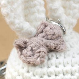 Keychains Lovely Toy Crochet Keychain Adorable Animal Pendant Keyring Couple Key Rings Ornament For Backpacks And Phone