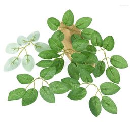 Decorative Flowers 10/30Pcs Artificial Rose Leaves Fake Flower Green For DIY Wedding Bouquets Bridal Shower Centrepieces Party Cake Decor